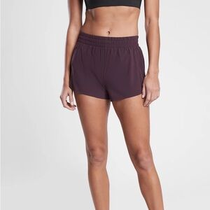 Purple Athleta Hustle 3’’ Short